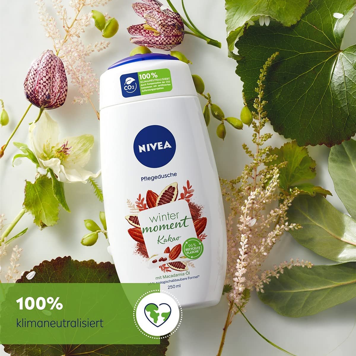 Крем-гель для душа NIVEA Winter Moment Cocoa Shower Care с маслом макадамии 250 мл, фото №4