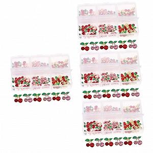 Стрази Healvian Вишеньки кристали Самоцвіти для нігтів Фрукти 3D - Фото 1