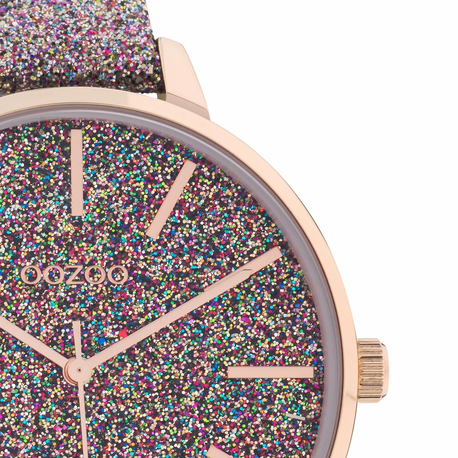 Женские часы Oozoo Timepieces, наручные часы с кожаным ремешком шириной 14 мм, элегантные аналоговые часы круглой формы, фото №3