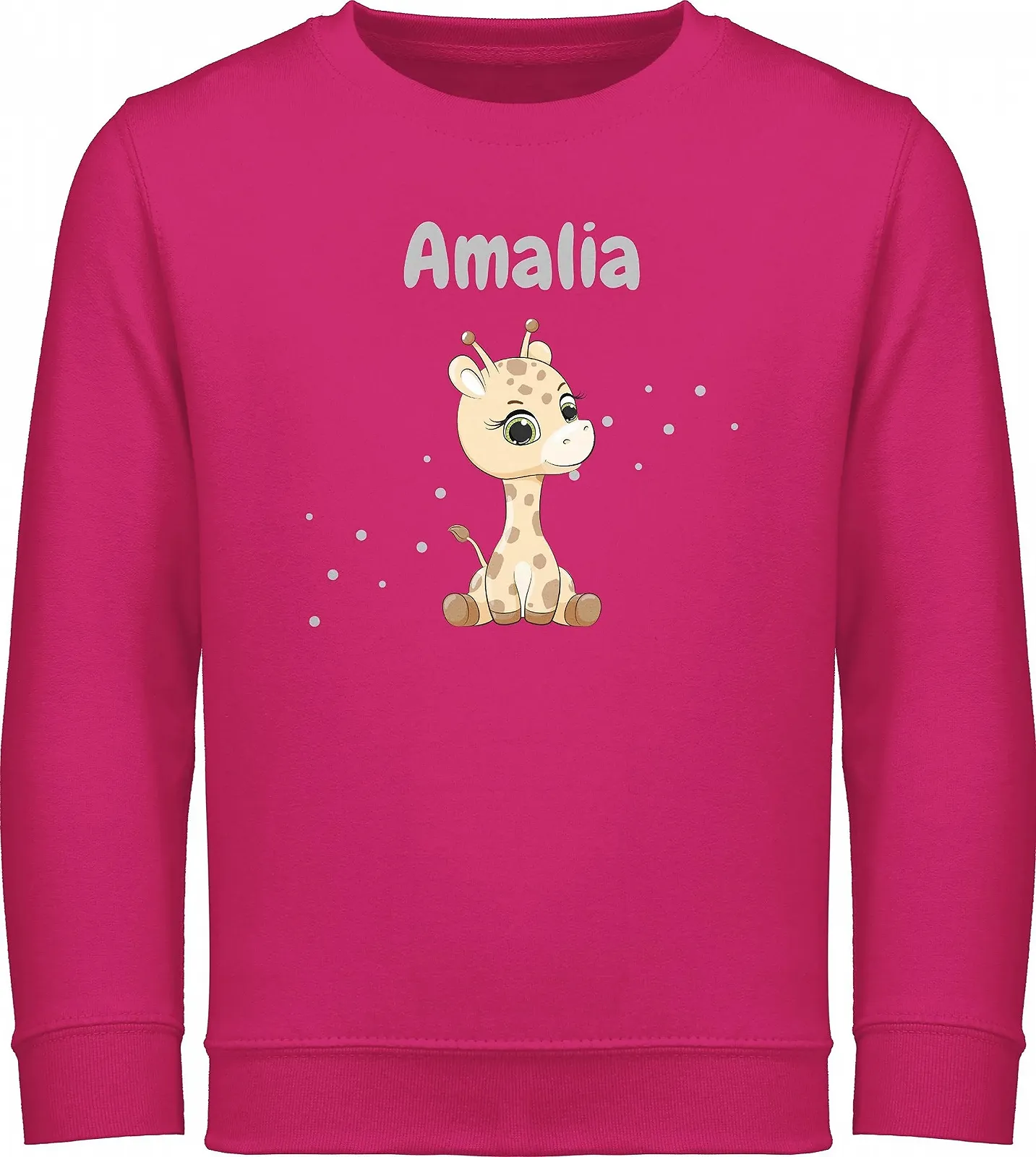 Свитшот Shirtracer С именем, Персонализированный, Детский, Для мальчиков и девочек - Милый жираф, Бык жирафа, Мотив жирафа, фото №1