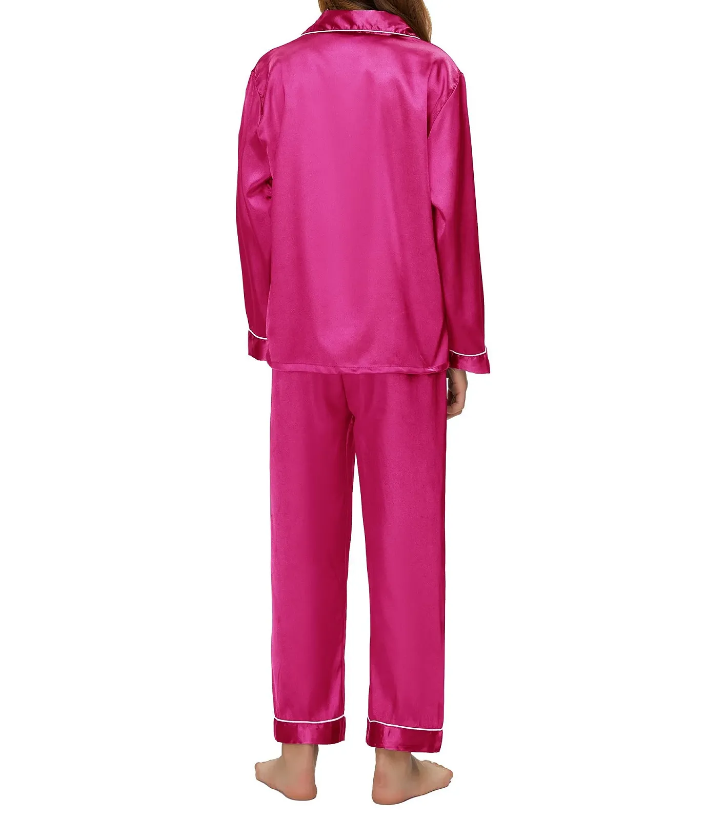 Комплект детской пижамы EPLAZA для девочек и мальчиков: атласная пижама, шелковая повязка на голову, маска для глаз, скранчи, фото №3 Комплект детской пижамы EPLAZA для девочек и мальчиков: атласная пижама, шелковая повязка на голову, маска для глаз, скранчи, фото №3