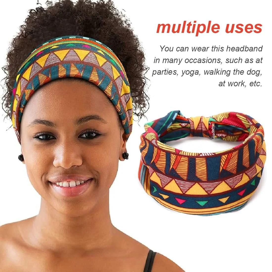 Пов'язка на голову широка в стилі бохо, фото №4 Пов'язка на голову широка в стилі бохо, фото №4