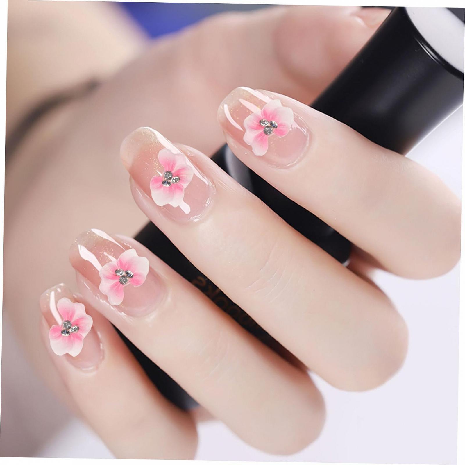 Украшения для ногтей (10 шт. в упаковке) Цветок Смола Розовый, фото №6