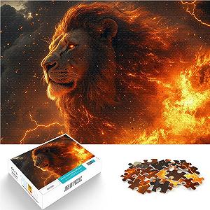 Пазл Fiery Lion King 1000 деталей 38 x 52 см - Фото 1