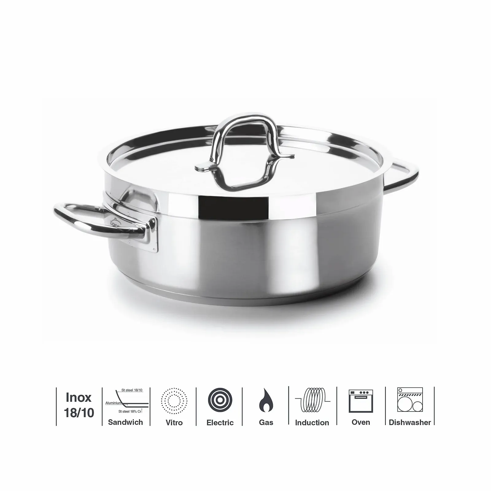 Каструля з кришкою Lacor CHEF LUXE 54040 40 см, фото №3 Каструля з кришкою Lacor CHEF LUXE 54040 40 см, фото №3