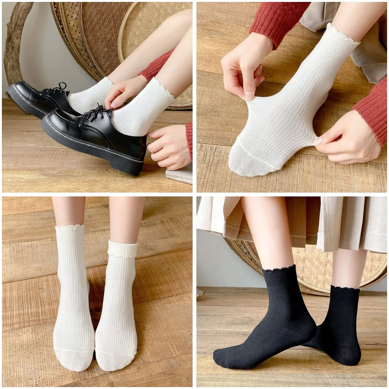 Шкарпетки з рюшами для дівчат та жінок, короткі, 35-39, фото №7 Шкарпетки з рюшами для дівчат та жінок, короткі, 35-39, фото №7