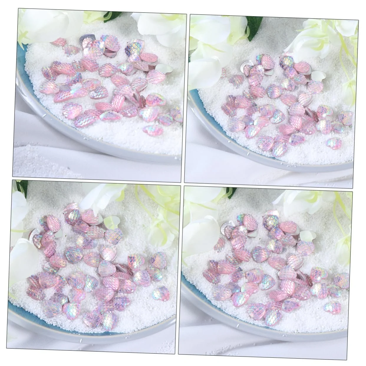 Стрази EXCEART Рибні луски Рожевий, фото №3