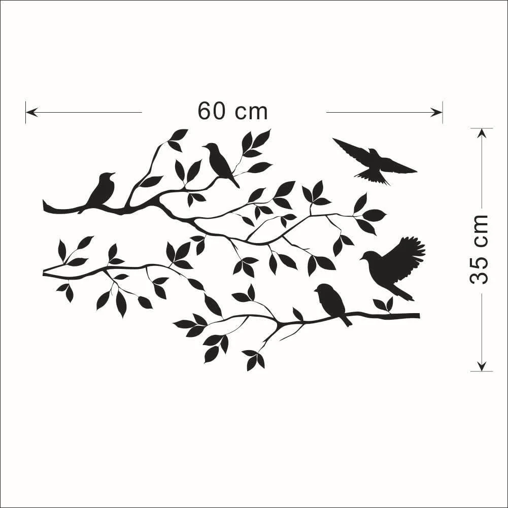 Наклейка Stonges Tree Branches Birds Vinyl Black, фото №2 Наклейка Stonges Tree Branches Birds Vinyl Black, фото №2