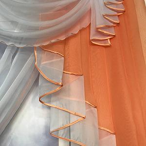 Короткая тюль в детскую ALBO 200x160 cm Персиковая (KU-176-30) synthetic.ua - Фото 1