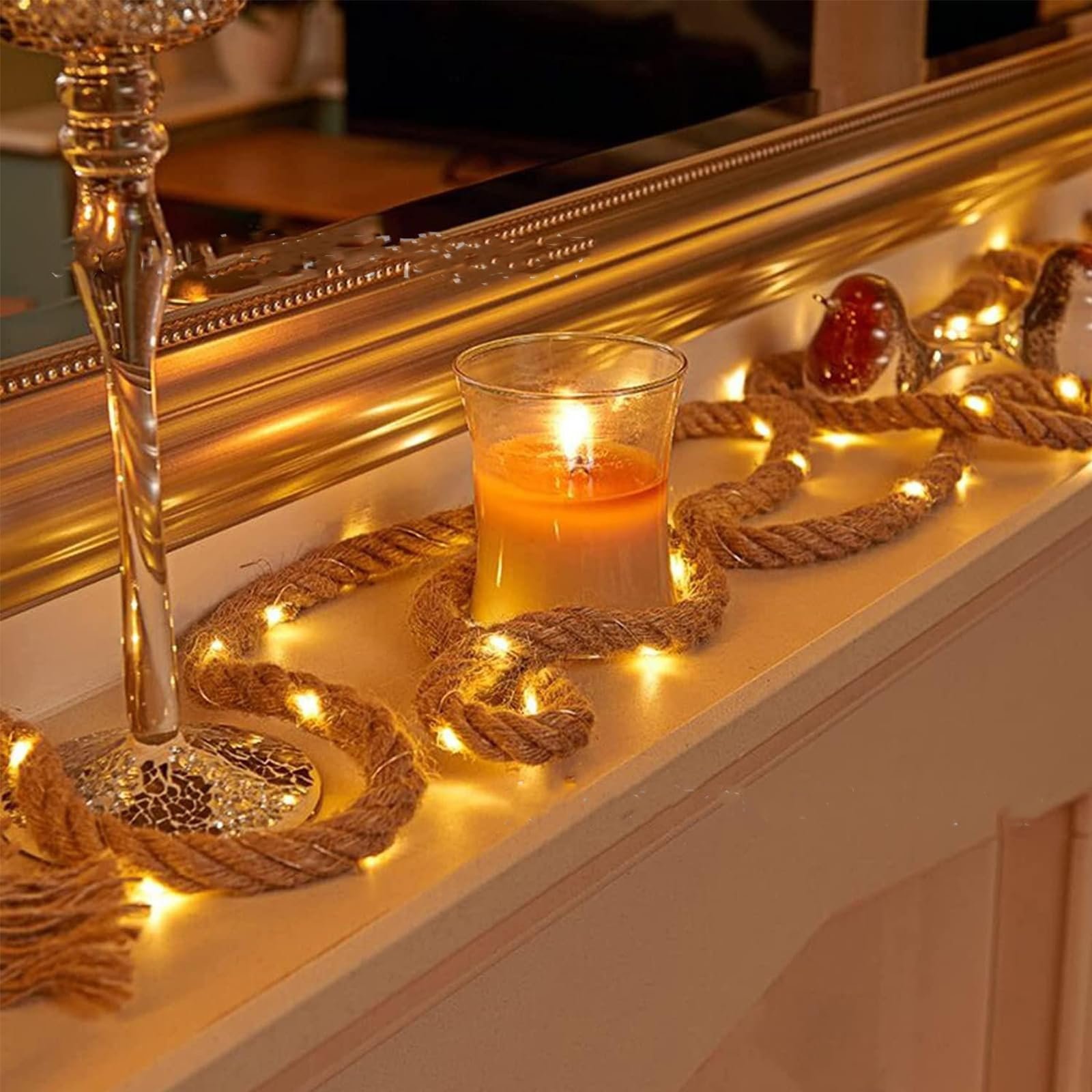 Гірлянда ENLACE, мотузка 2 м 40 LED, теплий білий, фото №4