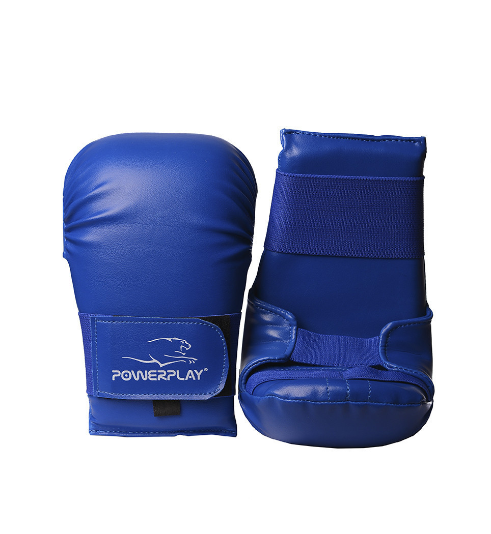 Перчатки для каратэ PowerPlay 3027 Синие L, фото №1