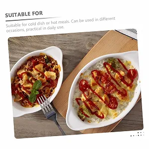 Форма для запікання VICASKY Керамічна Овальна з двома ручками synthetic.ua - Фото 1