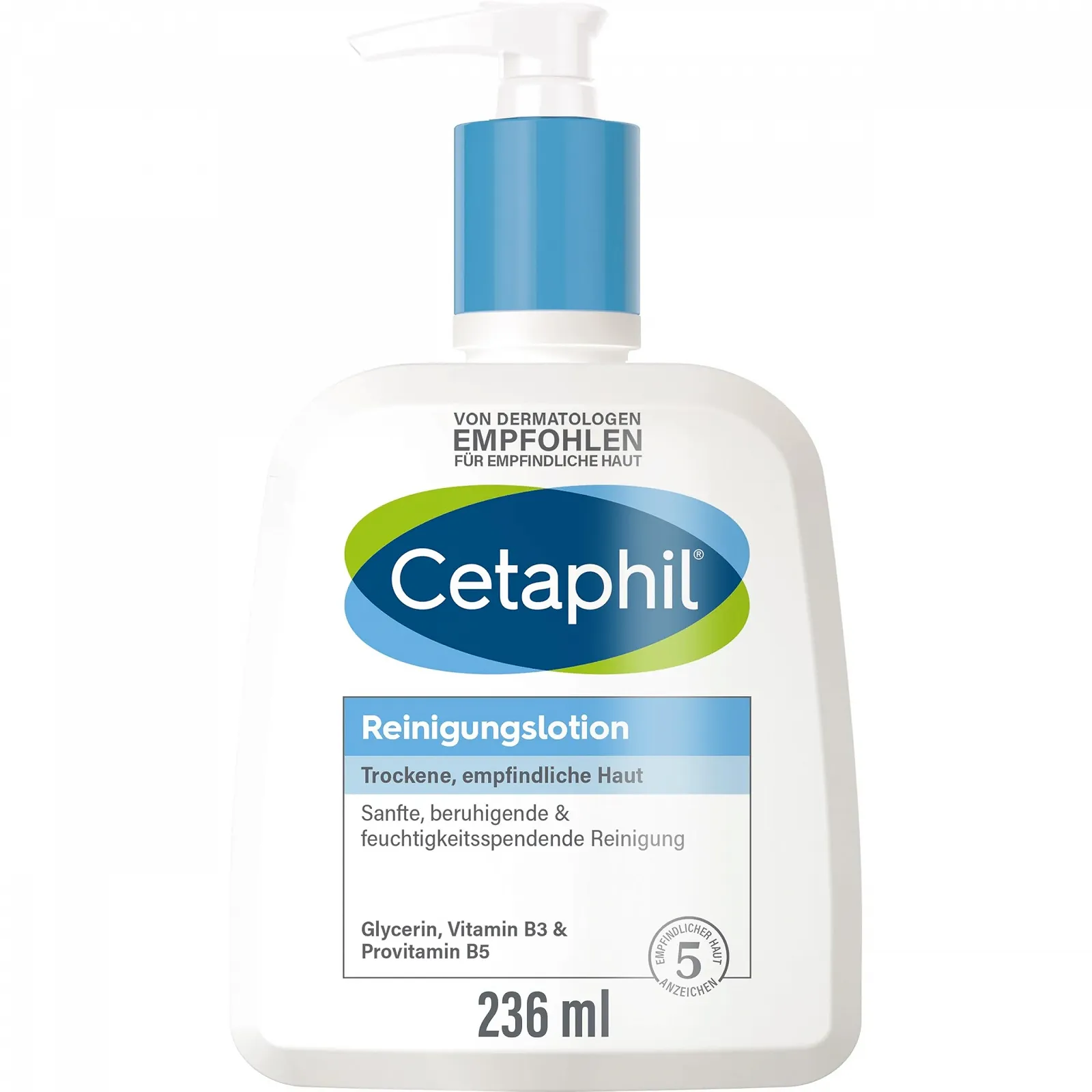 Лосьйон для вмивання CETAPHIL 236 мл для сухої, чутливої шкіри, м'яко та ефективно видаляє бруд, без мила, не пече очі, фото №1