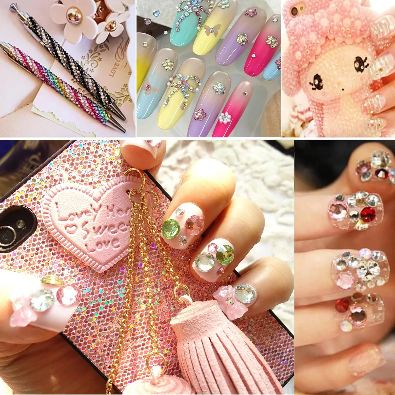 Стразы 3 мм 18 цветов Плоская задняя часть, смола, кристаллы AB Jelly с AB покрытием Набор 18000 штук для рукоделия, дизайна ногтей и DIY, фото №6