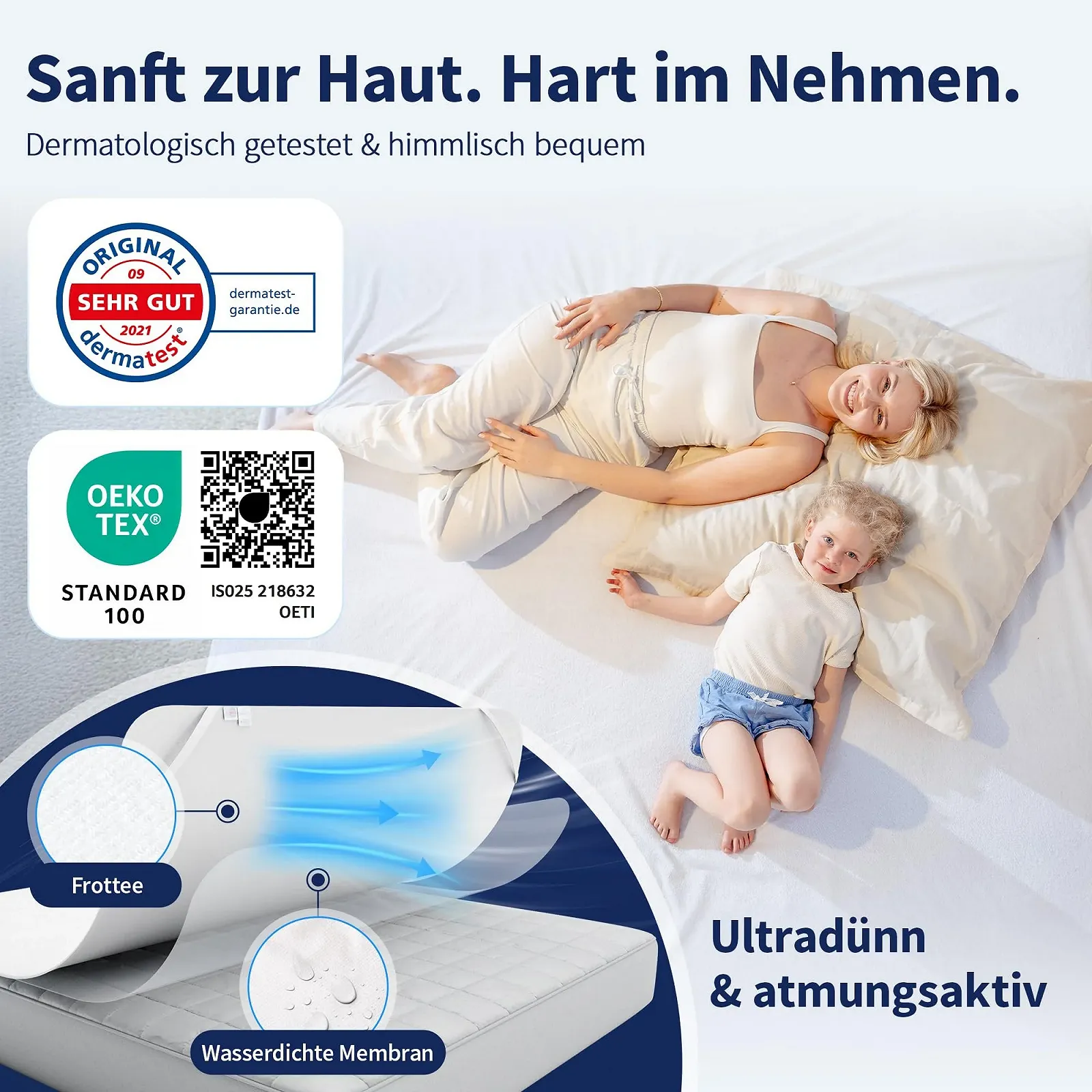 Наматрацник водонепроникний та дихаючий Бавовна (Oeko-TEX Standard 100), фото №5 Наматрацник водонепроникний та дихаючий Бавовна (Oeko-TEX Standard 100), фото №5