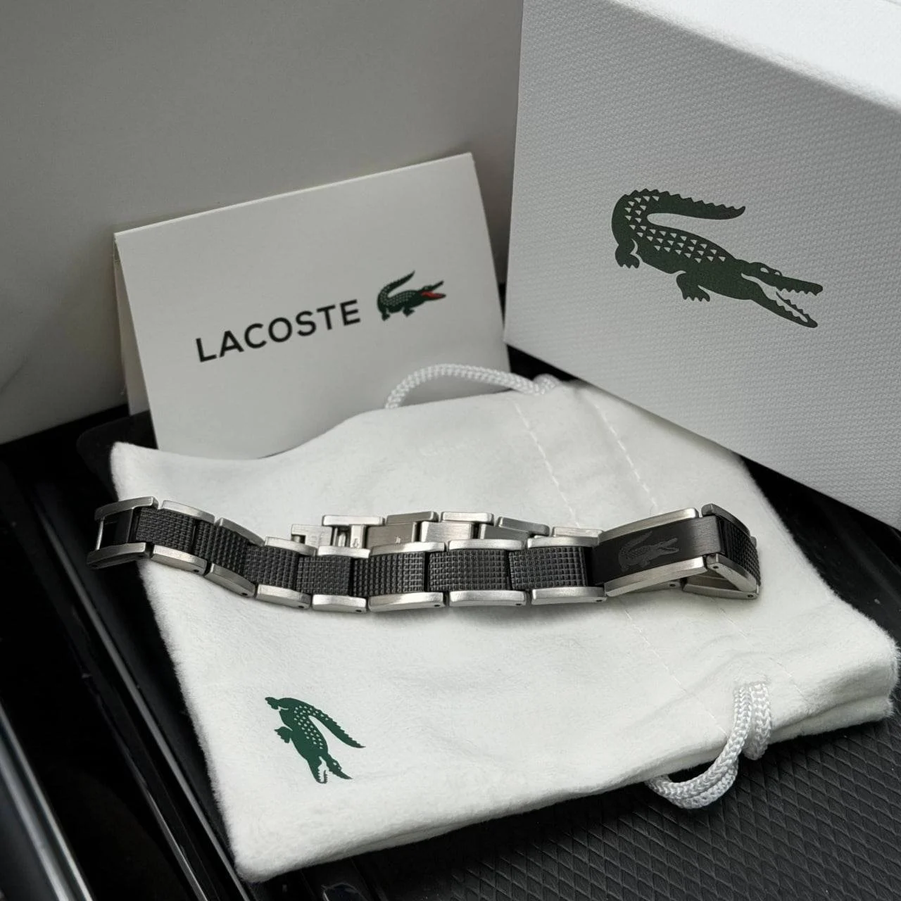 Браслет Lacoste Metropole Bracelet Silver, Black, фото №2