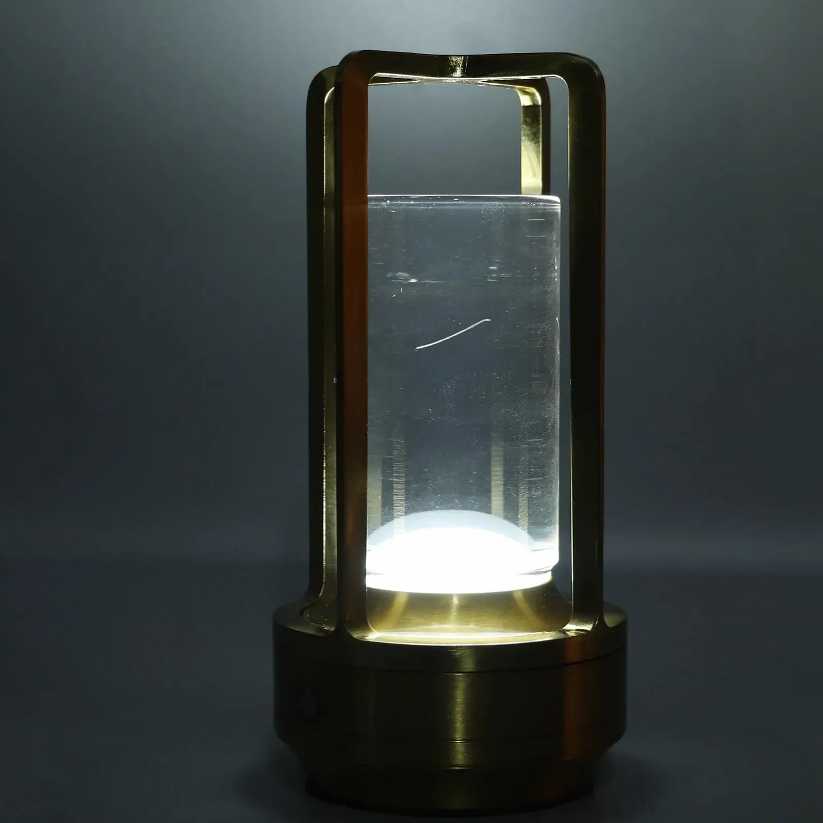 Настільна лампа KIMISS Wireless Small Touch акумуляторна сенсорна алюмінієва Чорна з золотом, фото №9