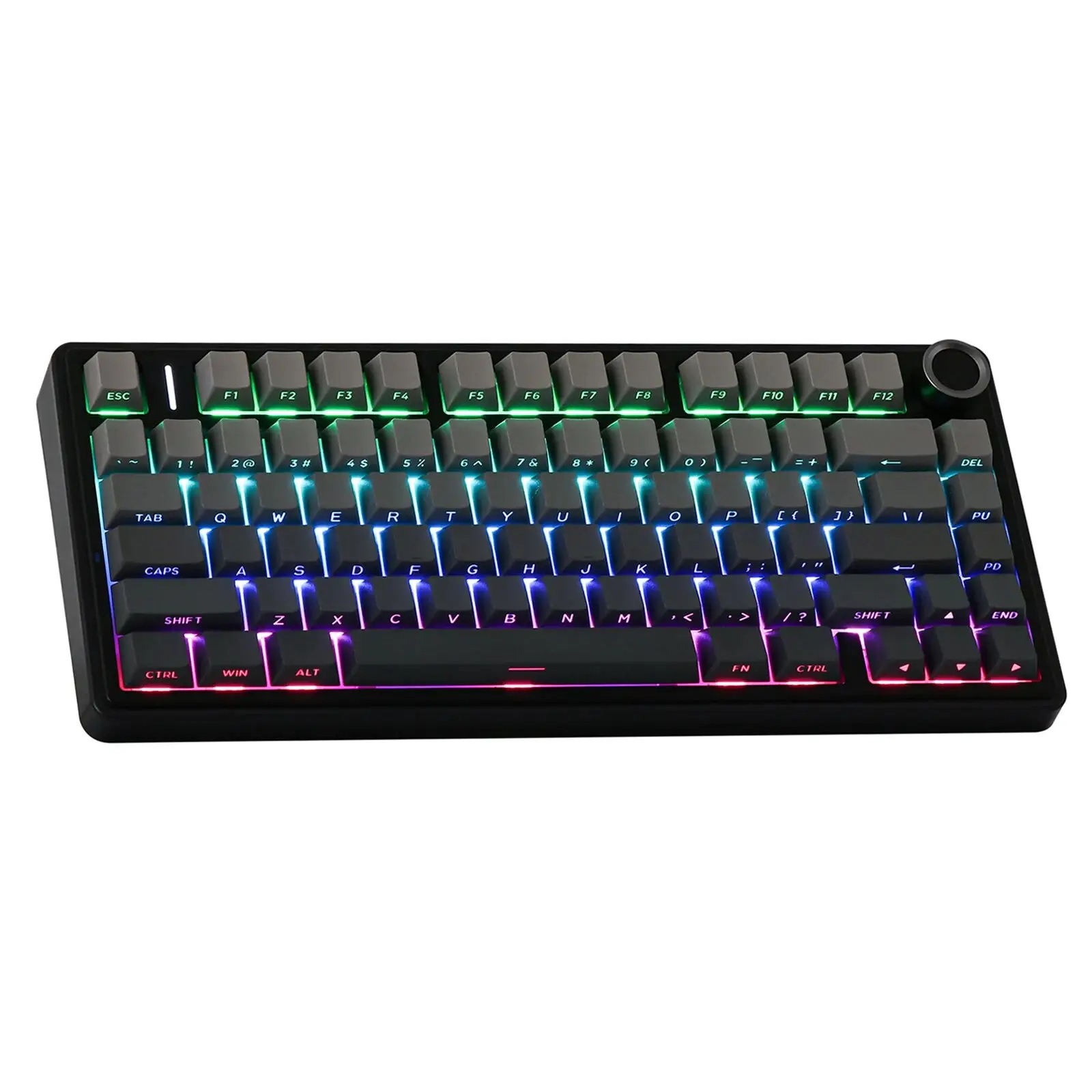 Клавиатура беспроводная AULA F75 PRO Wireless Mechanical Keyboard RGB Black Gradient (Side-printed), фото №6