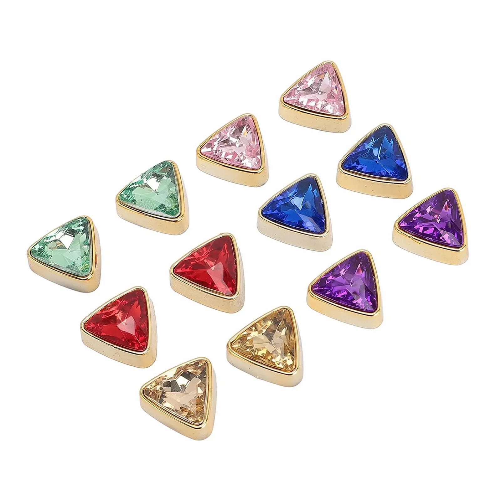 Стрази Трикутні ABS-пластик Різнокольорові, 12 шт., фото №5