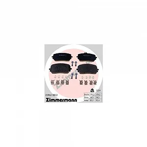 Комплект гальмівних колодок, дискове гальмо ZIMMERMANN 22962.180.2 для MERCEDES-BENZ - Фото 1