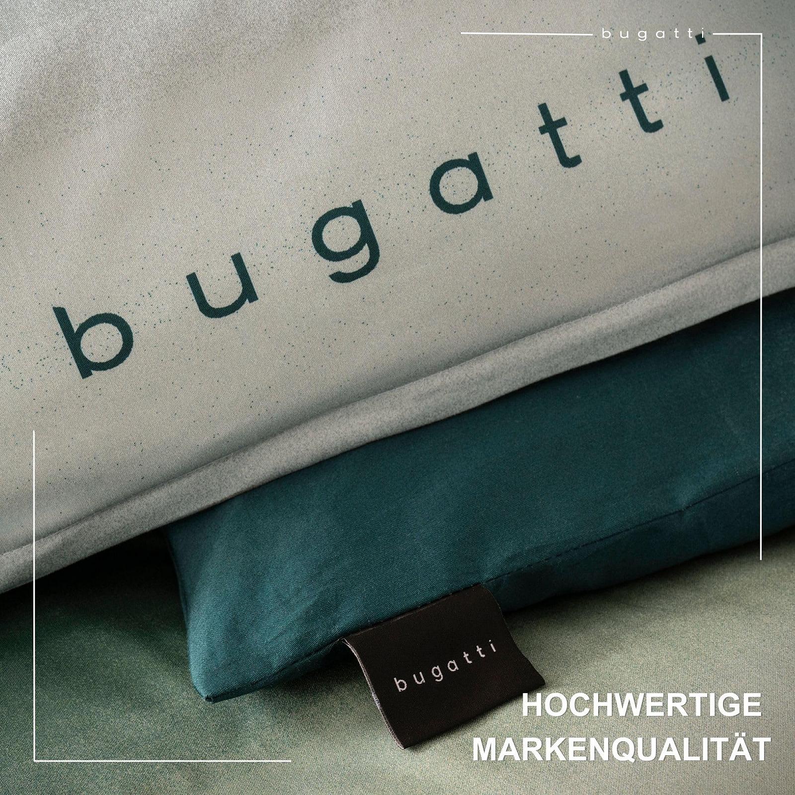 Постельное белье Bugatti Mako Satin 135 x 200 см, полосатое, зелено-серое, фото №4