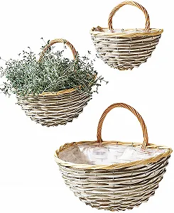 Настенные корзины Kobolo набор 3 шт. дерево с пленкой Серый - Фото 1