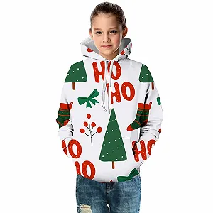 Худі OUMSHBI Різдвяний дитячий светр Мотив сніжинок - Фото 1