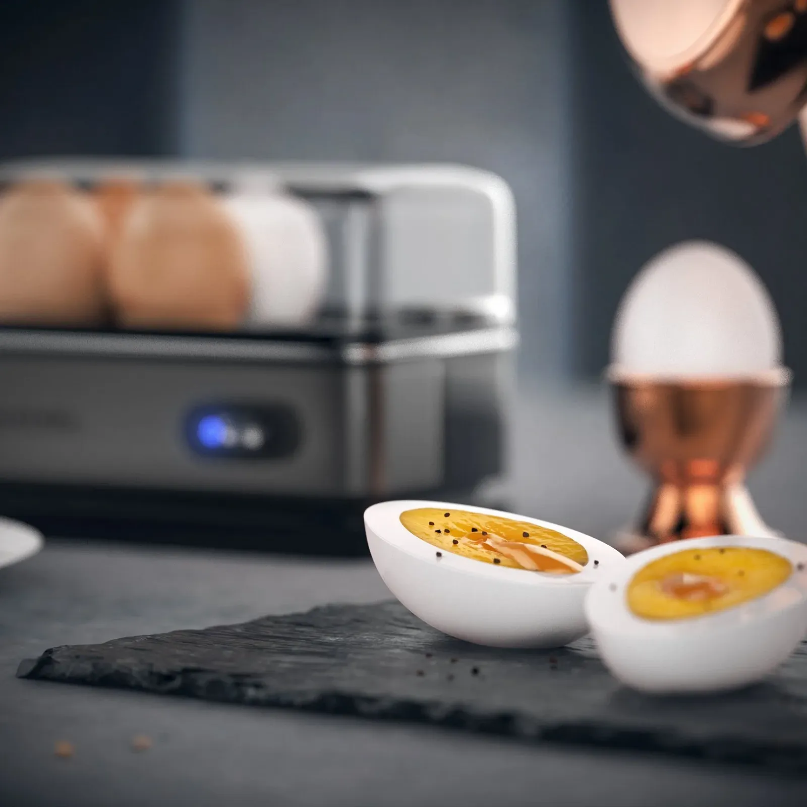 Тостер Arendo FRUKOST Сірий нержавіюча сталь, на 4 скибочки, з LED дисплеєм, фото №5