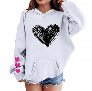 Худи Generisch для девочек и мальчиков, с длинными рукавами, мягкая толстовка с графическим рисунком, милый пуловер для детей, одежда для девочек, однотонный пуловер для мальчиков, размер 176 - Фото 1