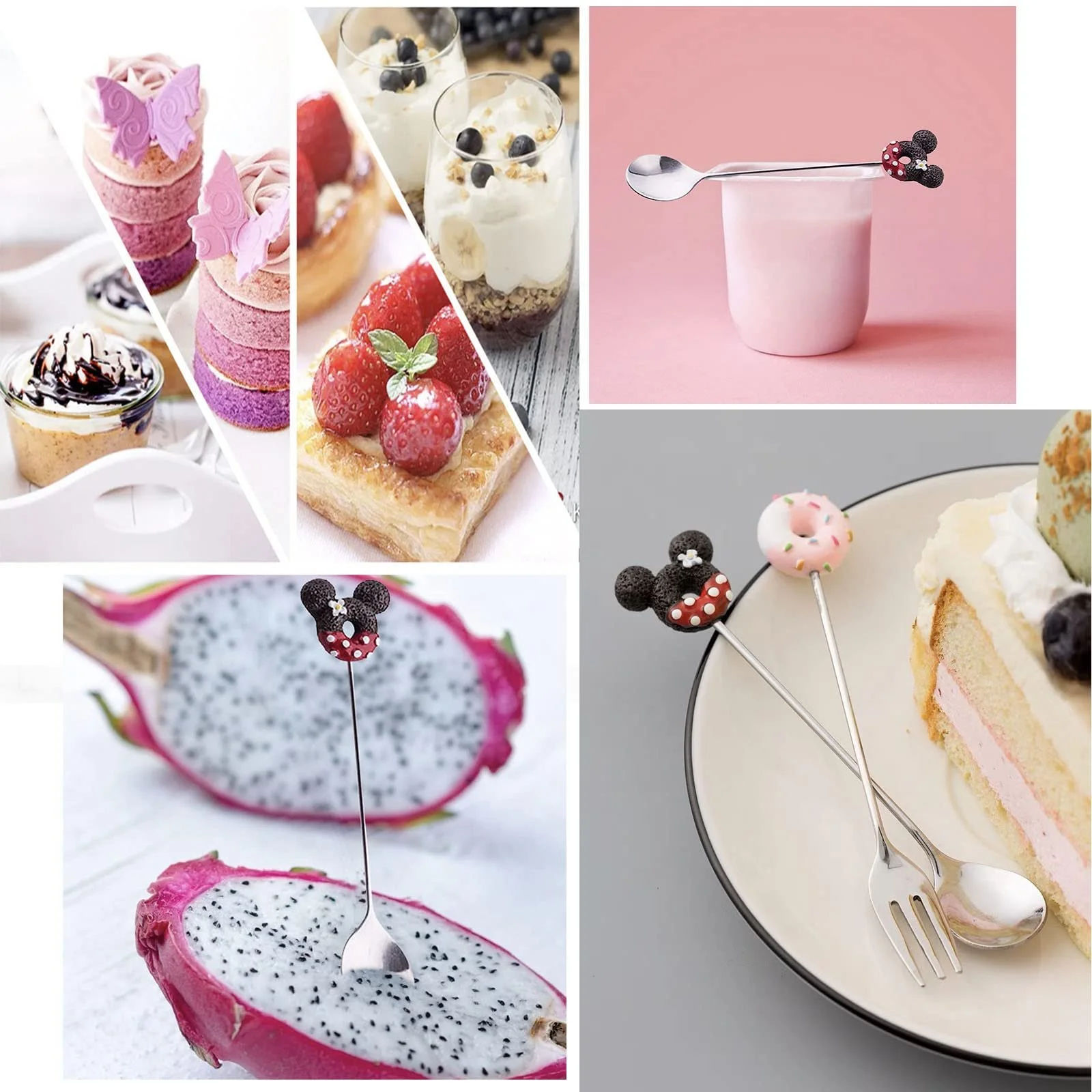 Набір з 6 кавових ложок з нержавіючої сталі, милі мультяшні маленькі, фото №6 Набір з 6 кавових ложок з нержавіючої сталі, милі мультяшні маленькі, фото №6