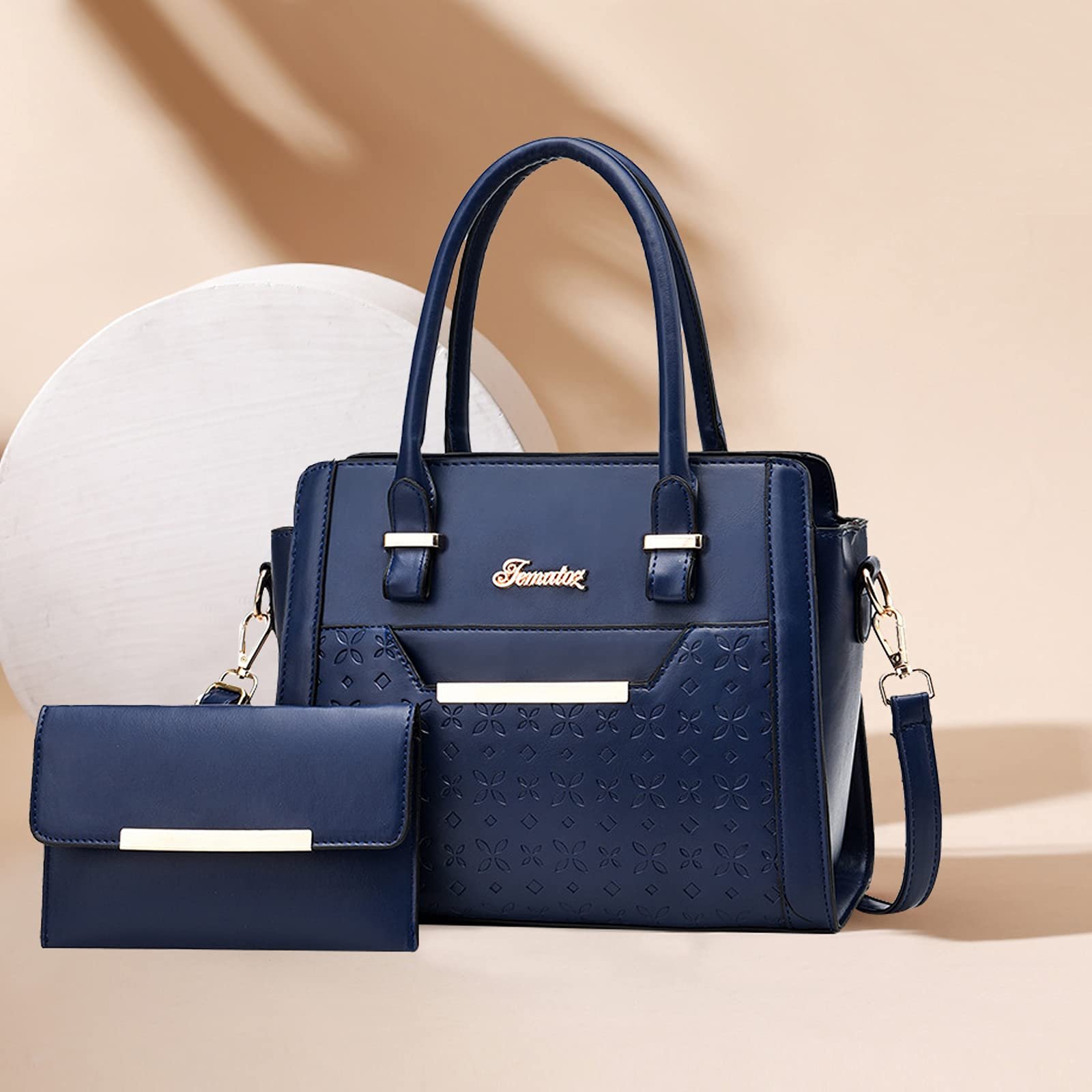 Сумка с ручками NICOLE & DORIS Большая элегантная сумка для покупок с регулируемым плечевым ремнем, кожаная, 2 шт., фото №3 Сумка с ручками NICOLE & DORIS Большая элегантная сумка для покупок с регулируемым плечевым ремнем, кожаная, 2 шт., фото №3