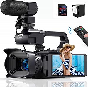 Цифрова відеокамера Vetek NPX108  / 64Мп / 8К / 120fps / 18Х зум / Чорна - Фото 1