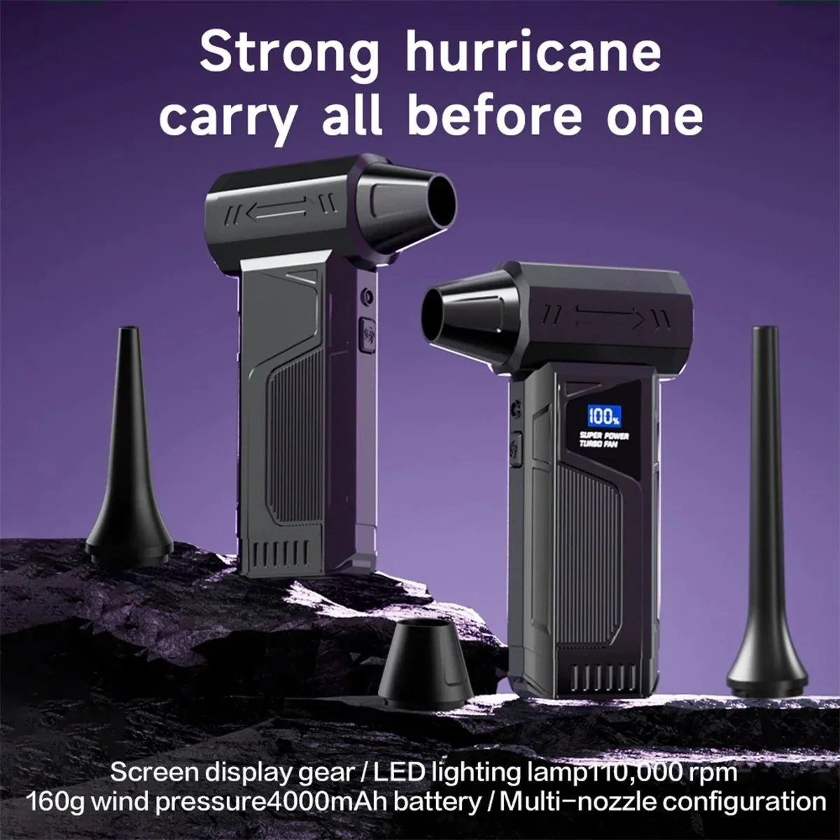 Портативний турбовентилятор Violent M4 Turbo Jet Fan 110000 RPM Black, фото №2 Портативний турбовентилятор Violent M4 Turbo Jet Fan 110000 RPM Black, фото №2
