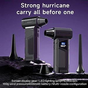 Портативний турбовентилятор Violent M4 Turbo Jet Fan 110000 RPM Black synthetic.ua - Фото 1