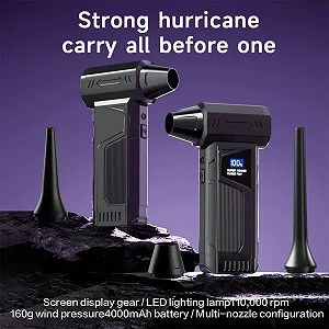 Портативный турбовентилятор Violent M4 Turbo Jet Fan 110000 RPM Black synthetic.ua - Фото 1