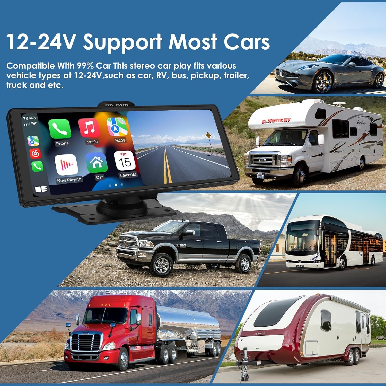Автомагнітола HIZPO P9002 / 9.3" / Сенсорна / Apple CarPlay / Android Auto / Bluetooth / WI-FI / GPS / FM / AUX / SD Card, фото №5