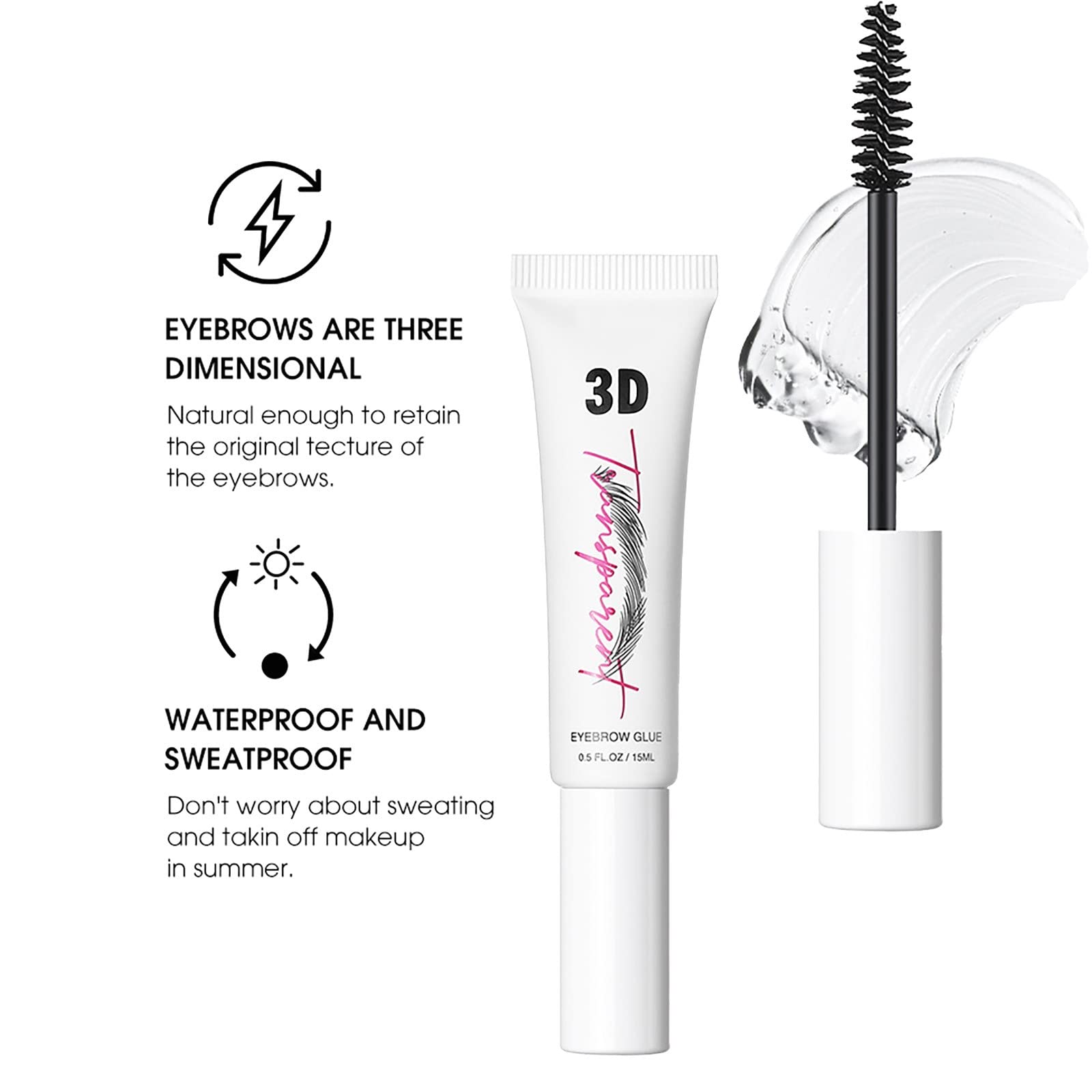 Гель для брів Прозорий 15 мл, фото №5 Гель для брів Прозорий 15 мл, фото №5