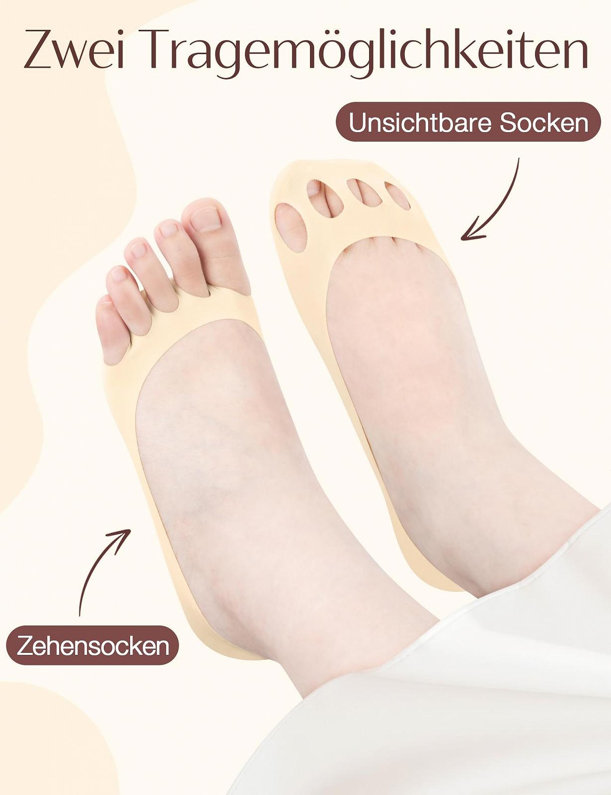 Женские носки с открытым носком (4 пары), фото №5