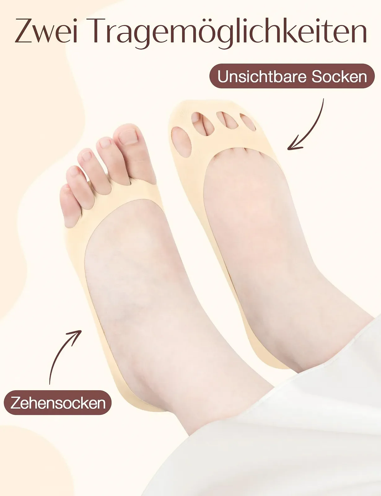 Женские носки с открытым носком (4 пары), фото №5 Женские носки с открытым носком (4 пары), фото №5