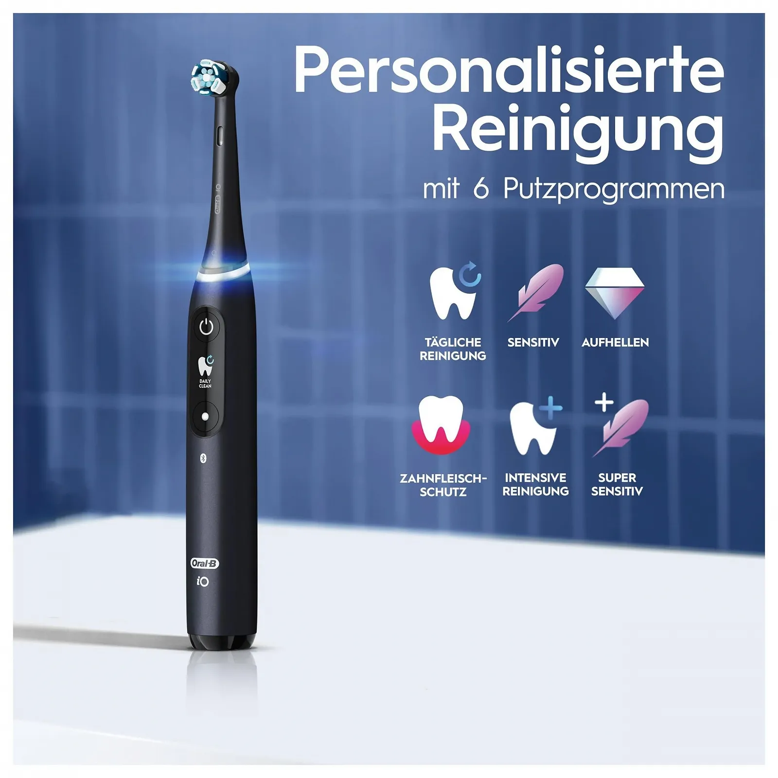 Электрическая зубная щетка Oral-B iO Series 8 Plus Edition 6 режимов с магнитным футляром Black Onyx, фото №3