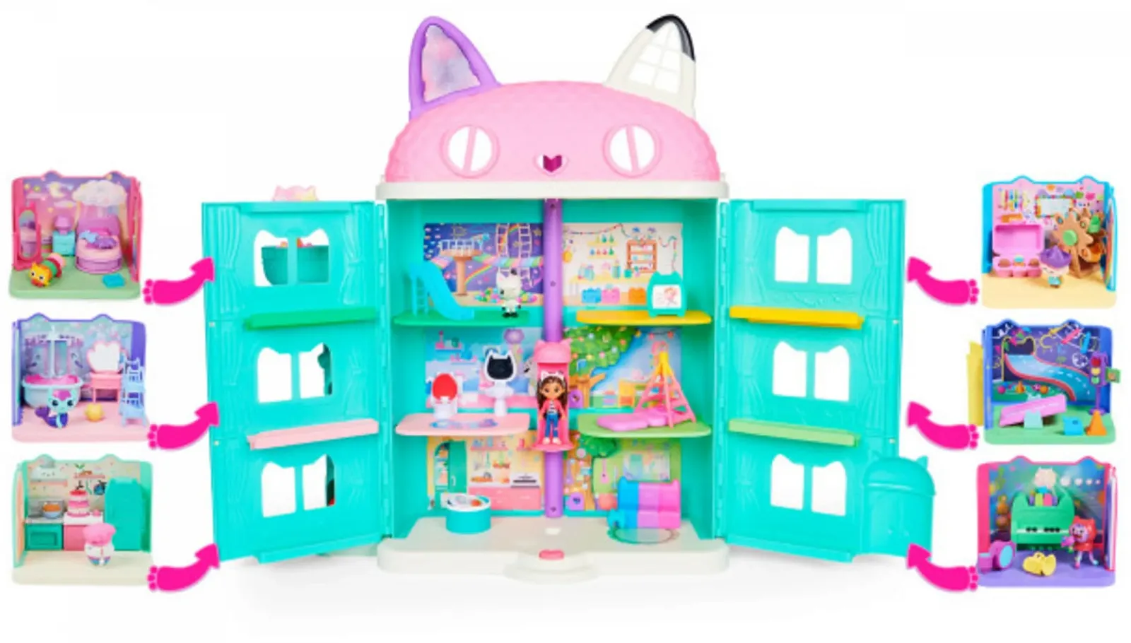 Набір для гри Gabby's Dollhouse Deluxe Room з Kitten Narwhal Kitty Narwhale, Меблями та Тематичними Аксесуарами, Для віку 3+, фото №7
