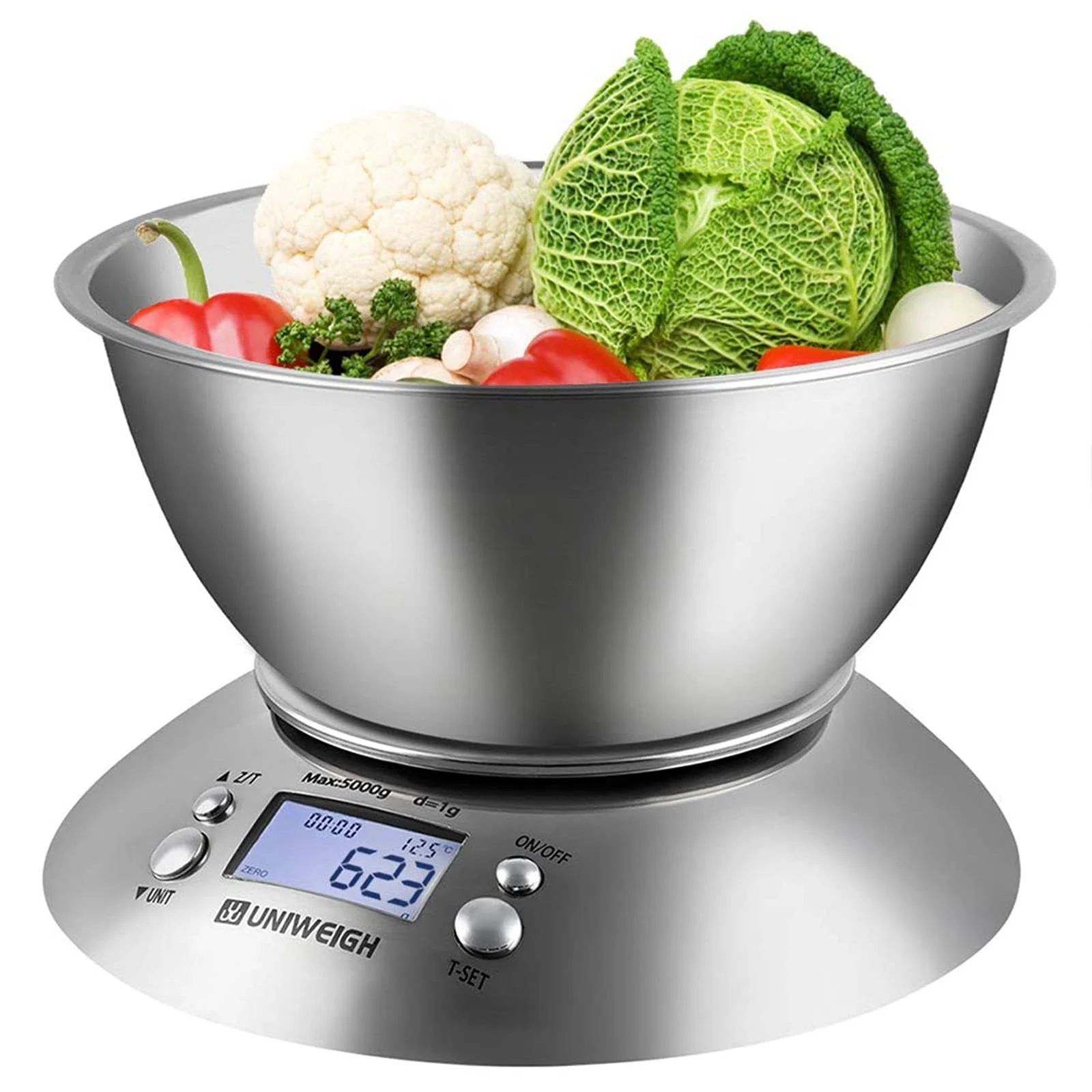 Кухонні ваги Bowl Digital 2.15 L Stainless Steel 5 kg, фото №1 Кухонні ваги Bowl Digital 2.15 L Stainless Steel 5 kg, фото №1