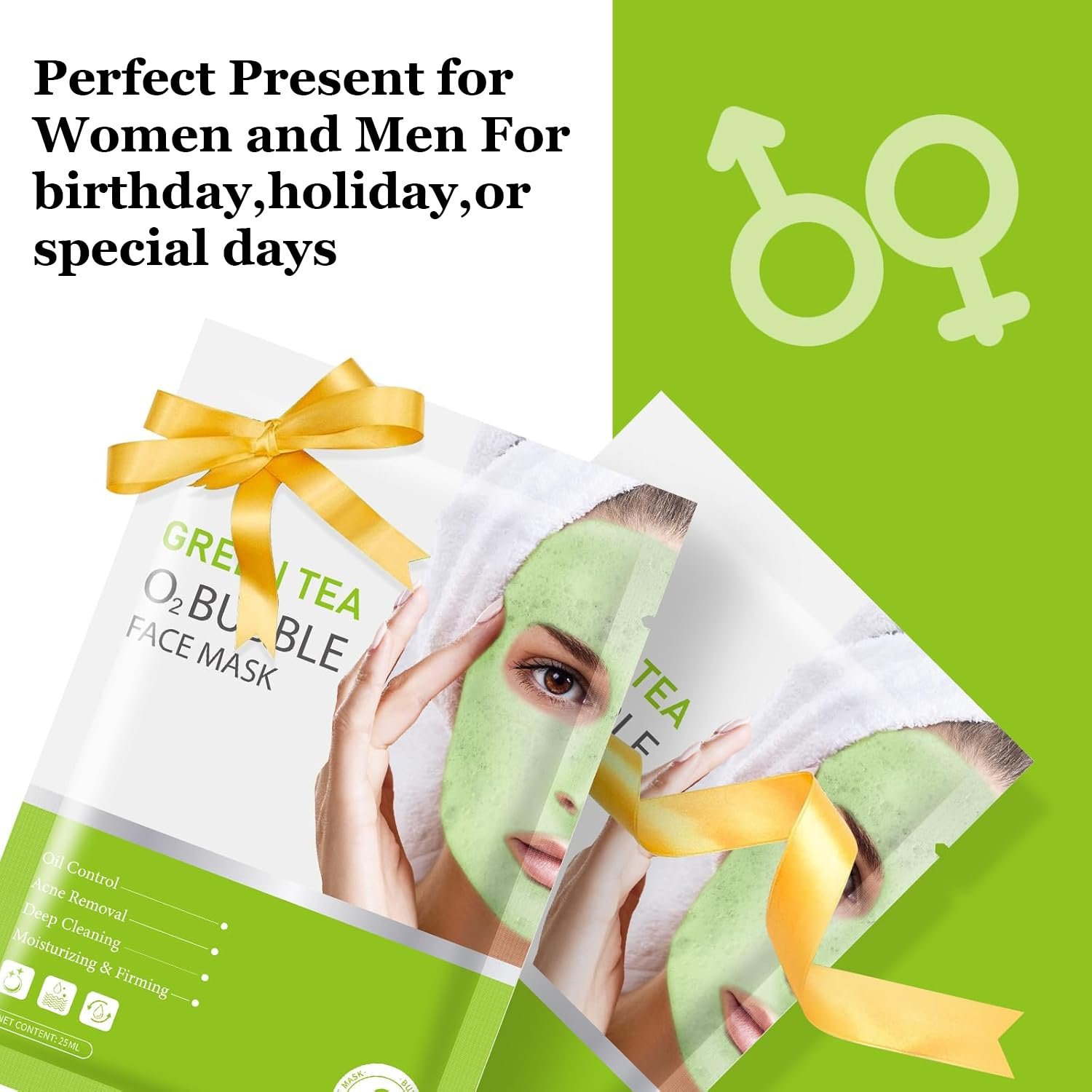Маска для лица пенная Green Tea O2 Bubble, 10 шт, фото №7