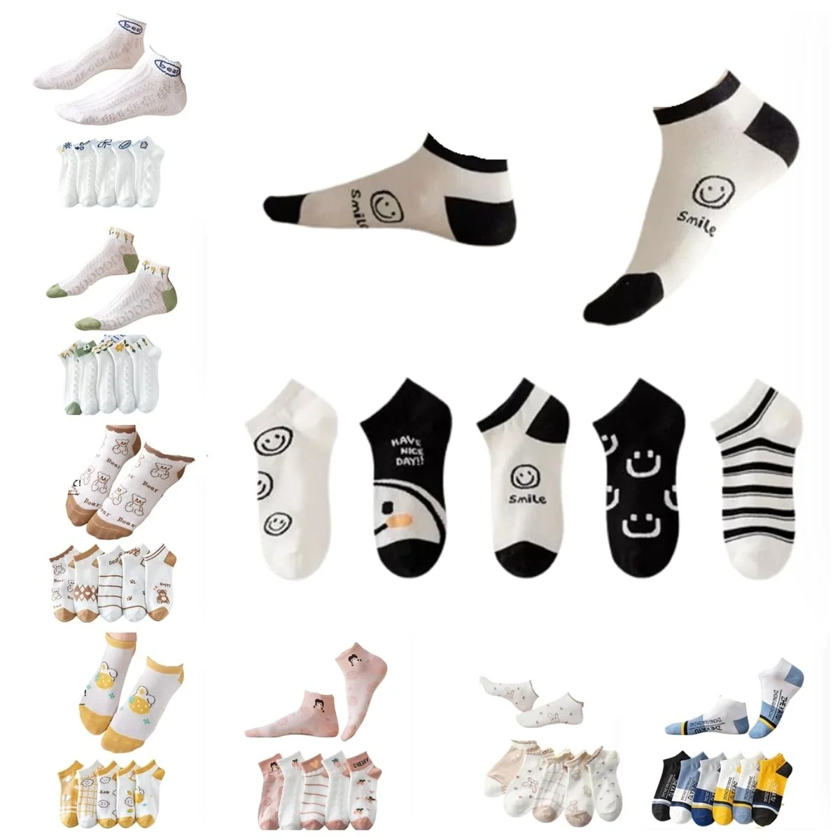 Жіночі шкарпетки з милим звірячим візерунком, спортивні, фото №2