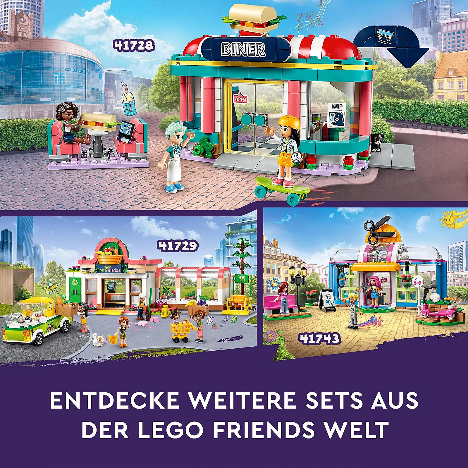 Конструктор LEGO Friends 41728 Restaurant с мини-куклами Лианн, Алией и Чарли 2023, фото №6 Конструктор LEGO Friends 41728 Restaurant с мини-куклами Лианн, Алией и Чарли 2023, фото №6