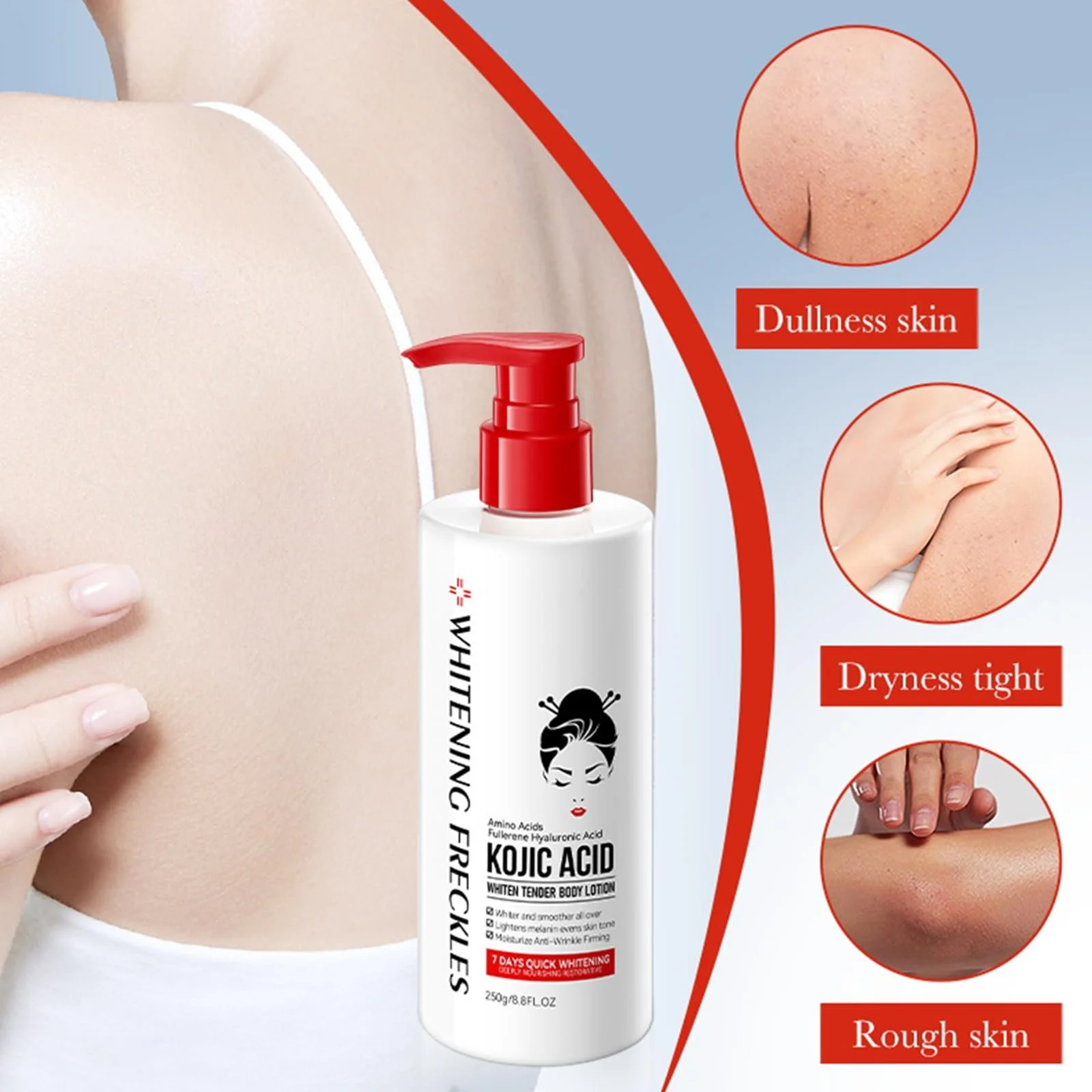 Лосьйон для тіла з койєвою кислотою для відбілювання шкіри, фото №4