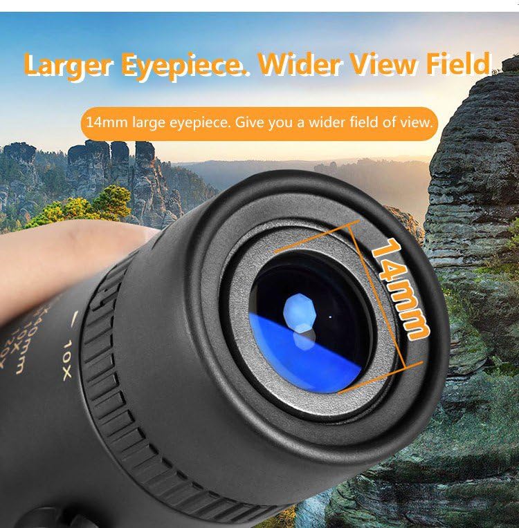 Телескоп Zoom Monocular 10-300 x 40 Компактный Зум для Наблюдений за Дикой Природой, Птицами, Походами, Охотой, Кемпингом, фото №5