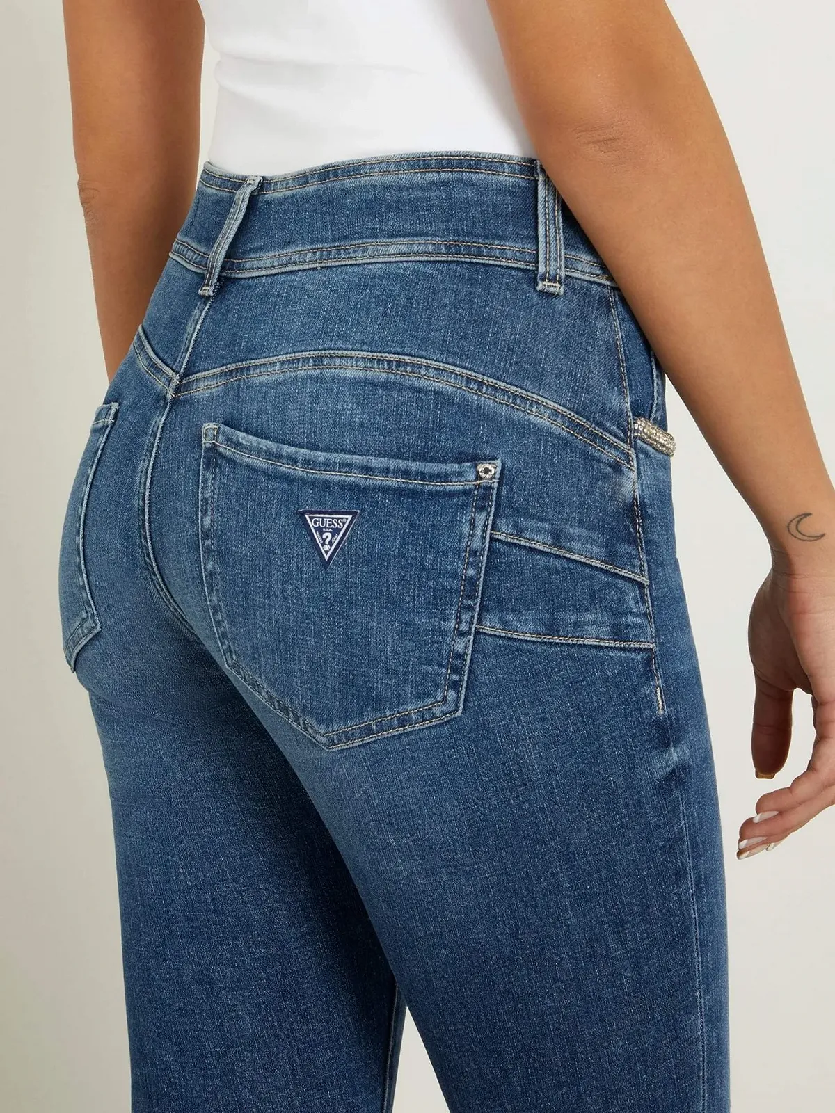 Жіночі джинсові штани Guess Skinny Fit Синій - 27, фото №5