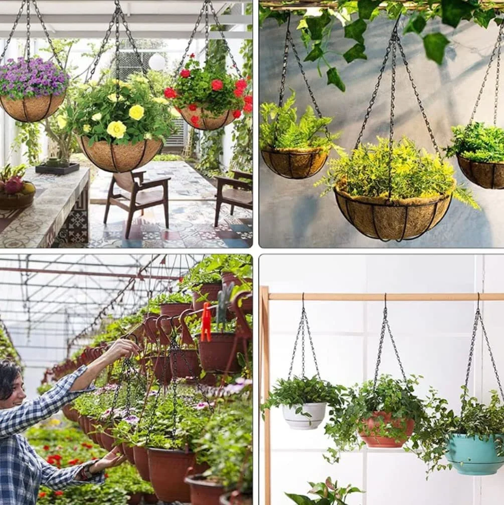 Підвісні ланцюги для квіткових горщиків Pack of 6 Металеві 40 см, фото №7 Підвісні ланцюги для квіткових горщиків Pack of 6 Металеві 40 см, фото №7