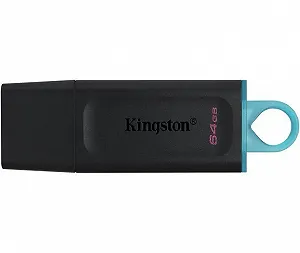 USB флеш-накопичувач Kingston 64GB DT Exodia 3.2 Black/Teal (DTX/64GB) - Фото 1